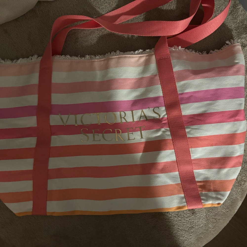 PINK Victoria's Secret Pink and Orange Tote Bag